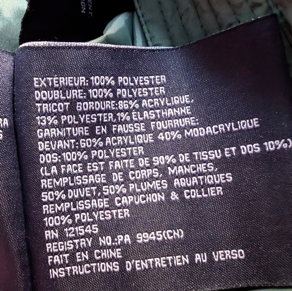 TOWER by London Fog Faux-Fur Hood Down-Fill CoatColor: Sage, Size: LARGE (EUC) - Picture 10 of 12